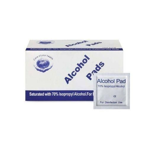 100pcs Disposable Alcohol Sterilized Cotton Pads Tableware Disinfection Wipes Outdoor Travel Household Supplies