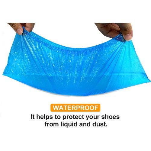 100 Pack450grams Disposable Shoe Covers Durable Waterproof & Anti-Slip Boot Covers