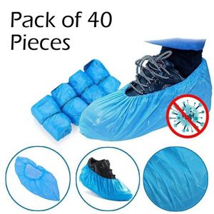 100 Pack450grams Disposable Shoe Covers Durable Waterproof & Anti-Slip Boot Covers