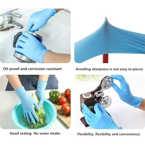 Box of 100 Disposable Nitrile Gloves - Latex-Free Blue Food Grade Tattoo BBQ Mechanic Cleaning Vinyl
Box of 100 Disposable Nitrile Gloves - Latex-Free Blue Food Grade Tattoo BBQ Mechanic Cleaning Viny