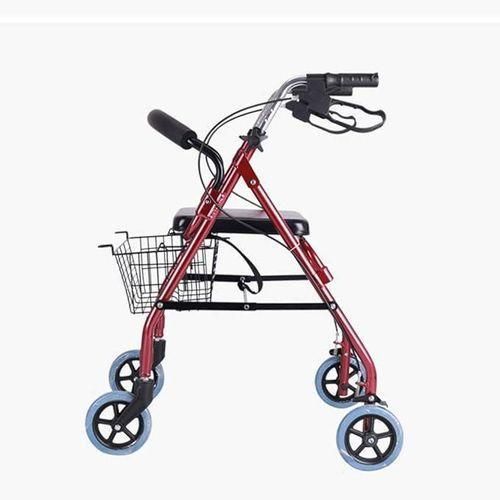 Walkers for seniors, Walking Frame,4 Wheel Walker Lightweight Folding Adjustable Height Walking Frame Elderly with Seat Basket Walking Aid Aluminium,Space Saver rollator walker, Durable Mobility Aid