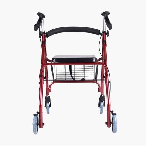Walkers for seniors, Walking Frame,4 Wheel Walker Lightweight Folding Adjustable Height Walking Frame Elderly with Seat Basket Walking Aid Aluminium,Space Saver rollator walker, Durable Mobility Aid