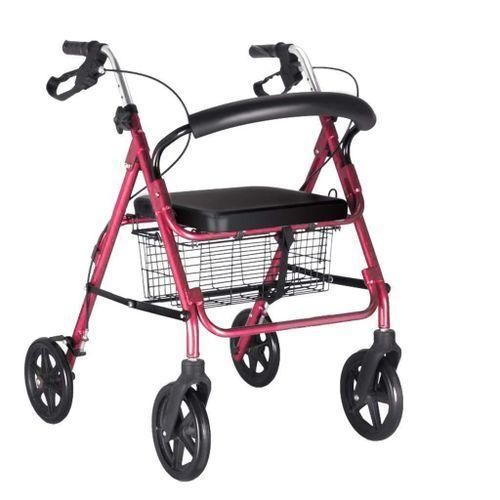 Walkers for seniors, Walking Frame,4 Wheel Walker Lightweight Folding Adjustable Height Walking Frame Elderly with Seat Basket Walking Aid Aluminium,Space Saver rollator walker, Durable Mobility Aid
