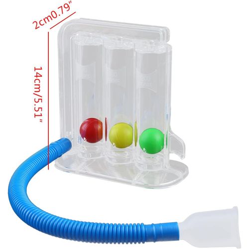 3-Ball Deep Breathing Trainer Capacity Training Device Incentives Spirometer Spirometry Breathing Exercises and Measure Deep Breathing Trainer
3-Ball Deep Breathing Trainer Capacity Training Device In
