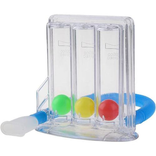 3-Ball Deep Breathing Trainer Capacity Training Device Incentives Spirometer Spirometry Breathing Exercises and Measure Deep Breathing Trainer
3-Ball Deep Breathing Trainer Capacity Training Device In