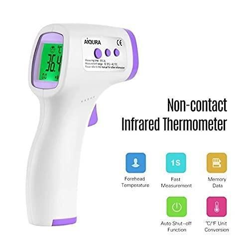 AIQURA Infrared Digital Temperature Meter with Digital Display and Memory for Reading Storage
Medical Fever Infrared Thermometer Digital Non-contact Laser Body Baby Adult Forehead Temperature