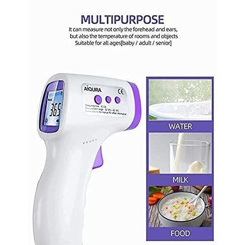 AIQURA Infrared Digital Temperature Meter with Digital Display and Memory for Reading Storage
Medical Fever Infrared Thermometer Digital Non-contact Laser Body Baby Adult Forehead Temperature