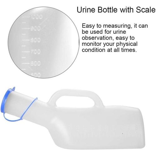 Male Urine Bottle, 800Ml Portable Urinals for Men, Outdoor Urine Storage Mobile Toilet, Urine Collector with Lid Kids Adults for Travel Container Truckers Hospitals
Male Urine Bottle, 800Ml Portable U