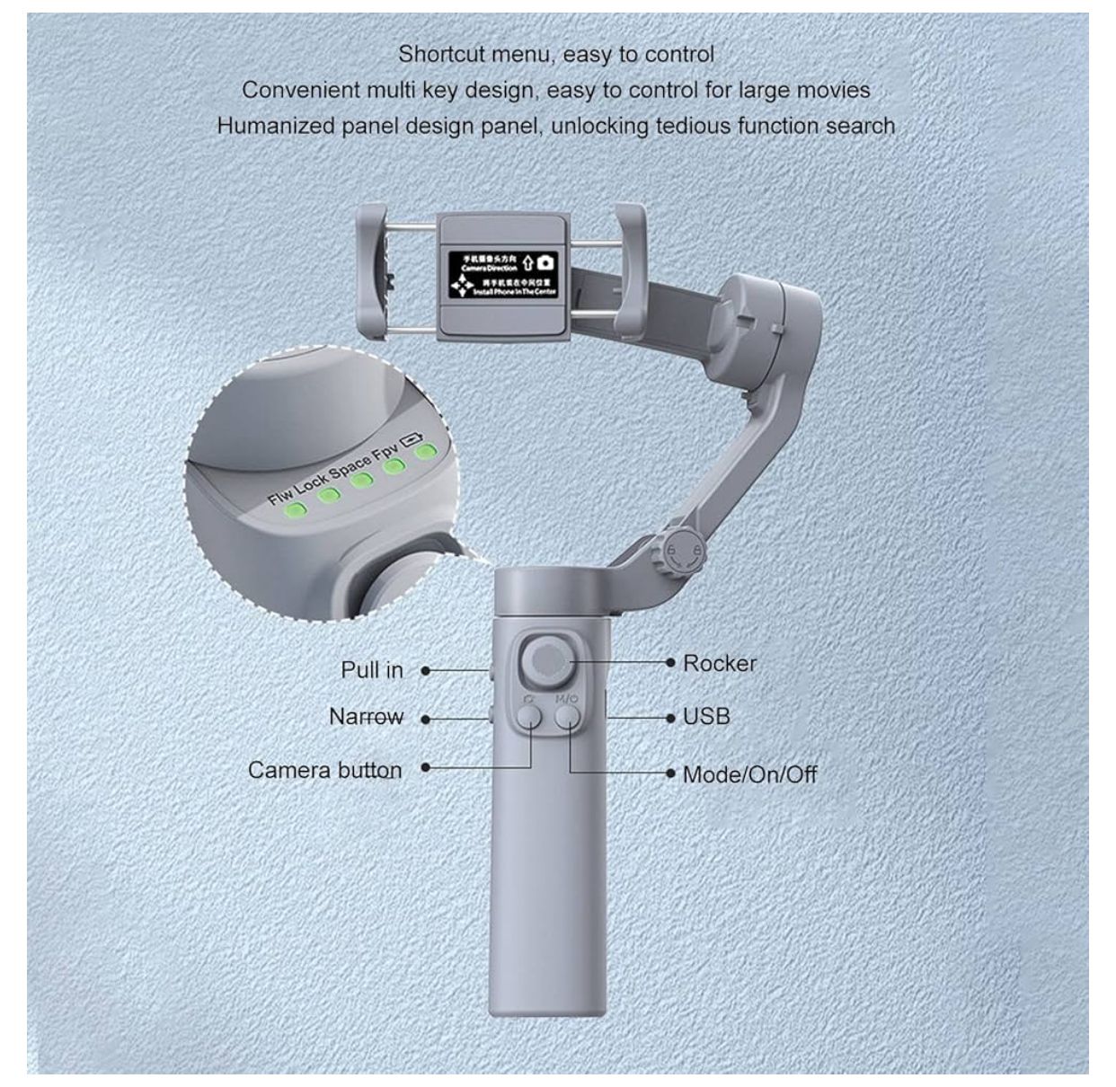 📸 F5 3-Axis Foldable Handheld Gimbal