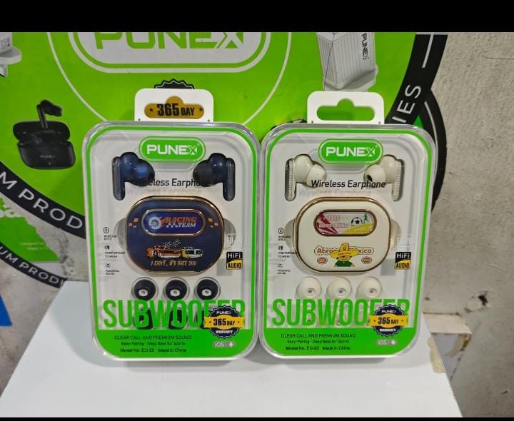 PUNEX Wireless Earphones Subwoofer HiFi Bass – Bluetooth Earbuds with Charging Case