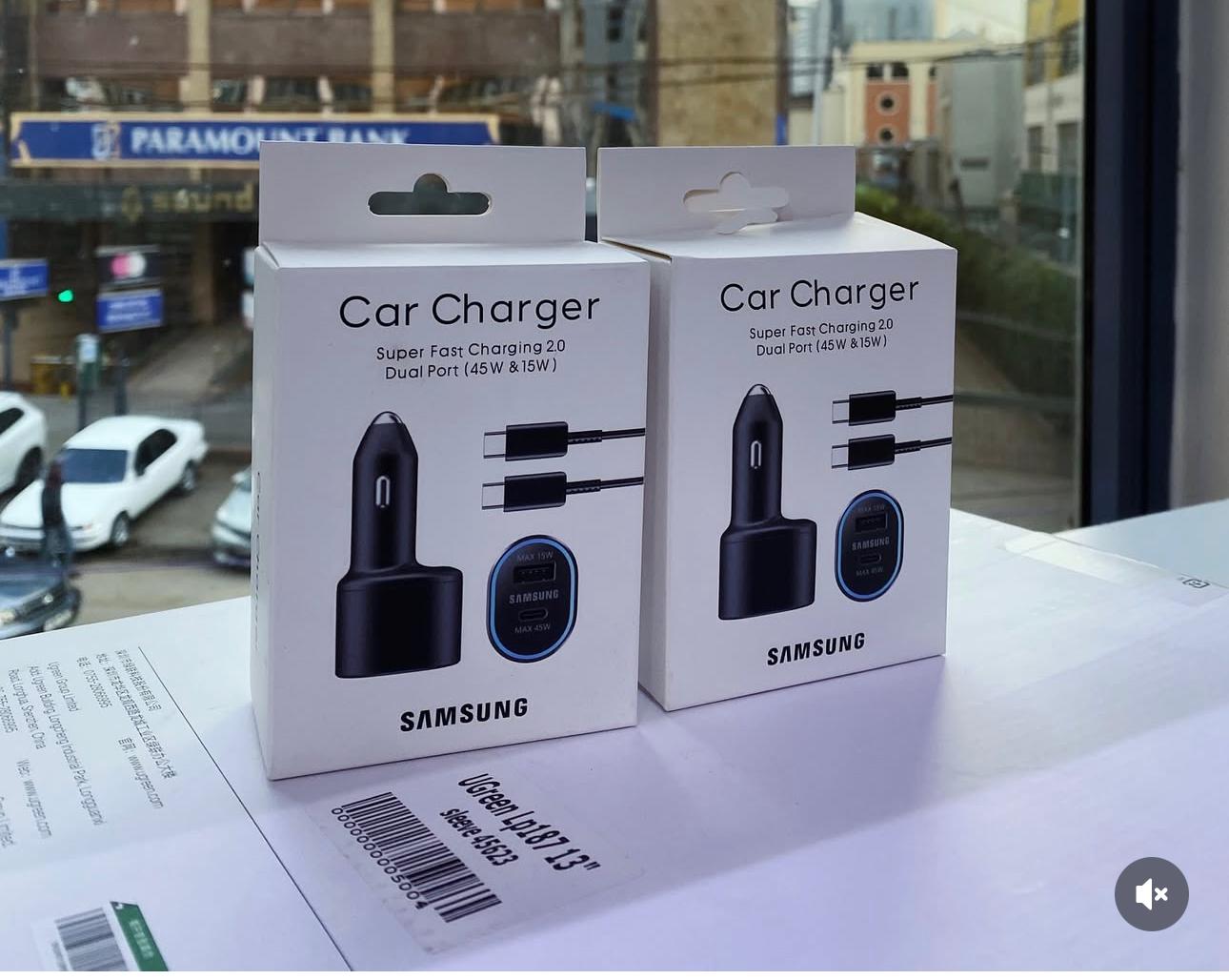 Samsung Super Fast Dual Port Car Charger (45W + 15W)