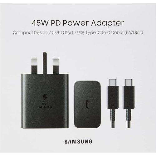 Samsung 45W PD Fast Charger (USB-C to USB-C Cable 5A)
