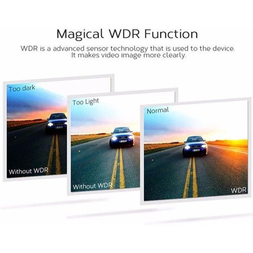 Dash Cam Rearview Mirror - 4.3” DVR Monitor Rear View Dual Camera Video Recording System In Full HD 1080p W/ Built In G-Sensor Motion Detect Parking And Reverse Control Loop Record Support