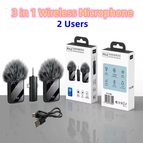3 In 1 Live Streaming Microphone Studio Equipment Microphone Professional Wireless Microphone