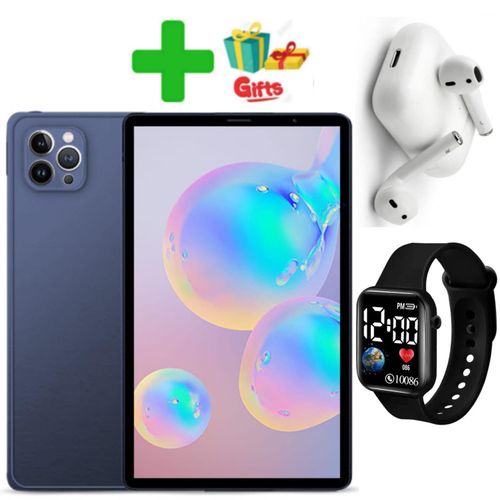 Scolor A10S 7"HD Smart Tablet PC 5G Network with Sim card slot 6 GB + 128GB 8.0MP + 13.0MP Camera 5000mAh+FREE EARPODS,LED WATCH