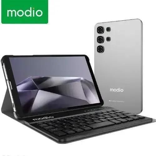 Modio M132 Tablet PC, Display 8"inch, Memory 512GB + 8GB RAM, Battery 5000mah, Camera 13mp+5mp, Dual SIM, Flip case, Keyboard & Touch pen