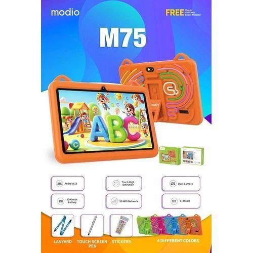 Modio M75 kids tablet 7"inch Display, 256GB ROM + 6GB RAM, 3000mAh Battery Capacity, Android 11