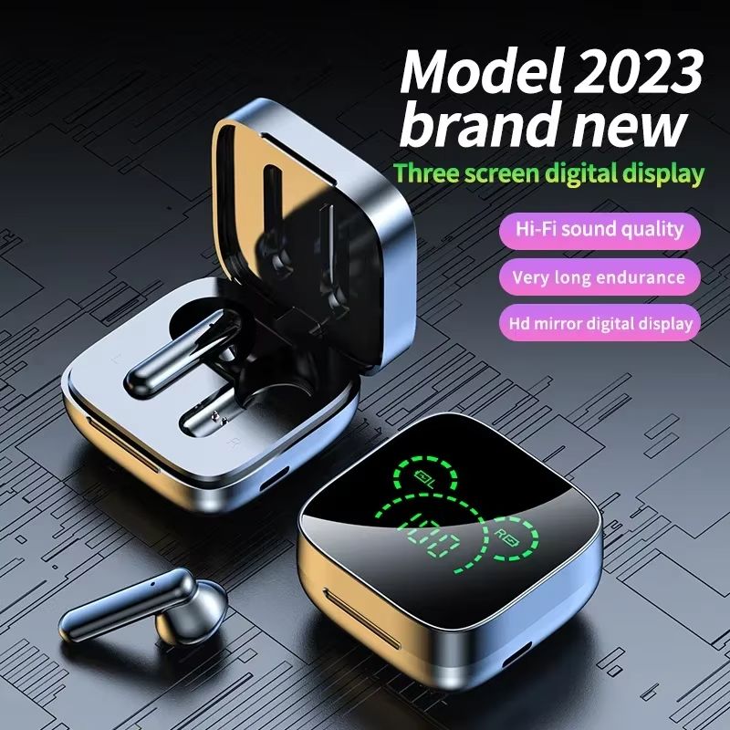 K60 TWS Wireless Bluetooth Earphones Touch Control 9D Stereo Headset with Mic 5.3 Sport Earphones Waterproof Earbuds LED Display