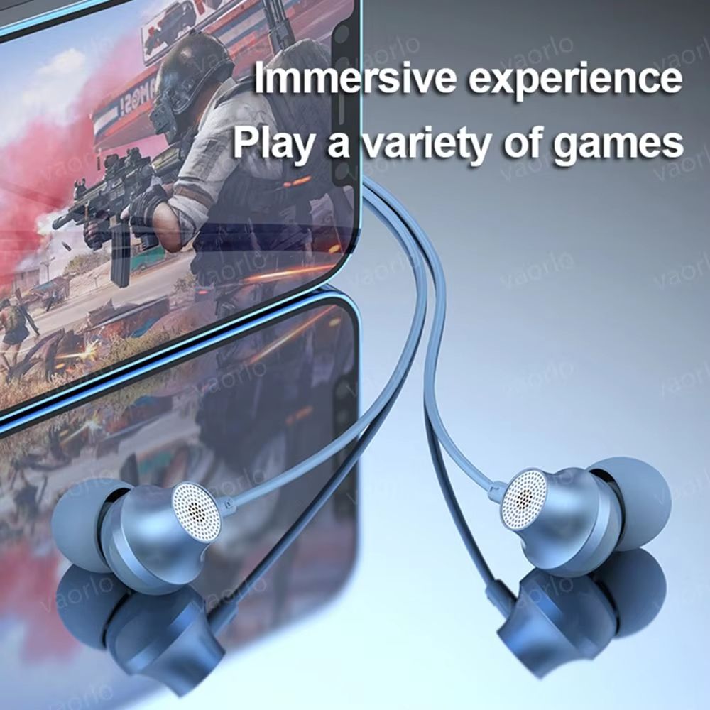 9D HIFI Heavy Bass Metal Wired Earphone Digital Type-C/3.5mm AUX With Mic In-Ear Earbuds Sport Music Headset For Samsung Android