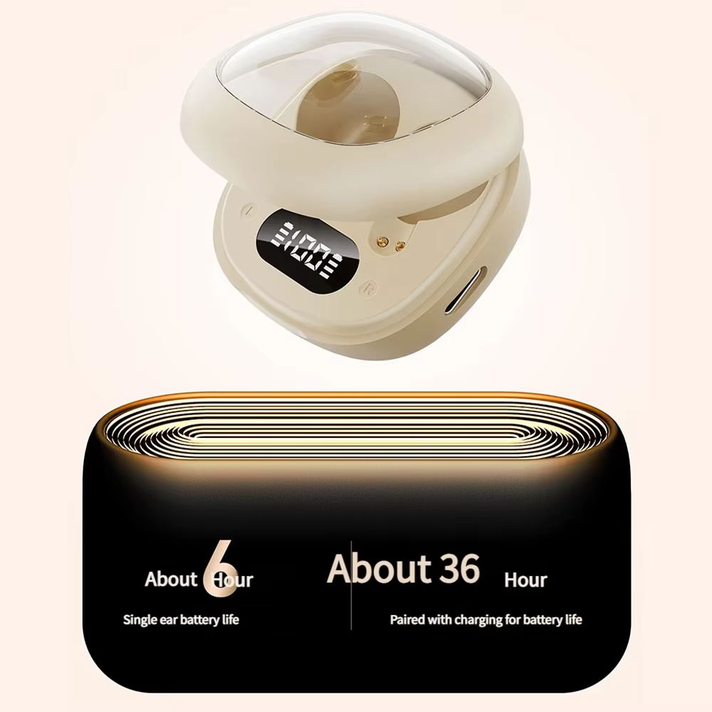 Q5 Stylish HIF Surround Sound Wireless Bluetooth Earphones Digital Display Long Battery Life Custom Fit Universal Compatibility
