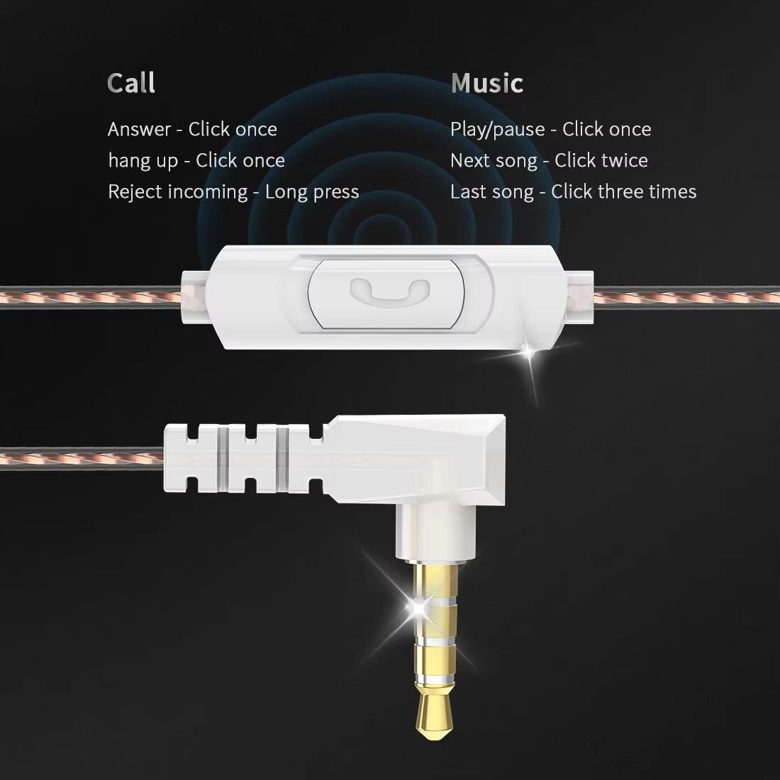QKZ AKX 3.5mm In-ear Wired Earphones Dynamic HIFI Bass Earbuds Monitor Headphone Sport Noise Cancelling Headset