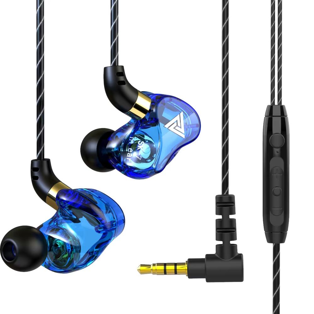 New SK7 Wired Headphones In Ear Monitor Stereo Earbuds HiFi Earphone Game Bass Running Sport Music Headset With Microphone