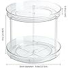 2 Tier 360° Rotating Lazy Susan Organizer, Large Clear Turntable Spice Rack for Kitchen Cabinet, Pantry Shelf, Fridge and Countertop, Multipurpose Storage for Condiments, Bottles and Jars