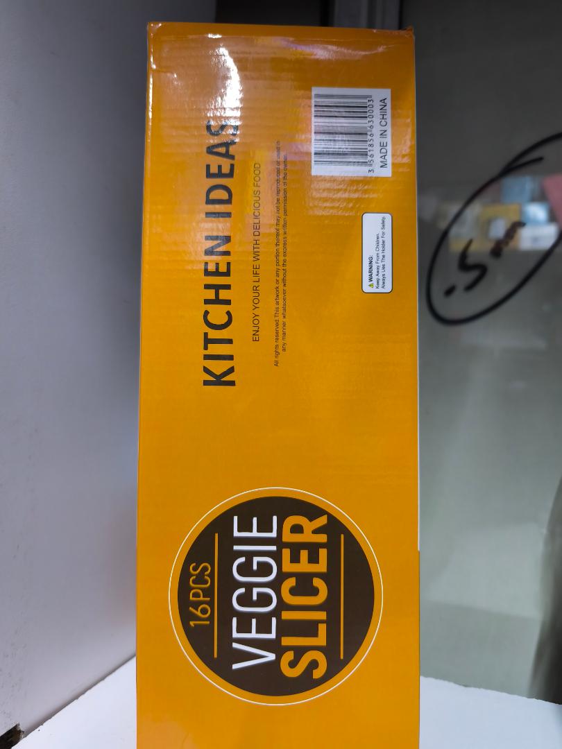 16 Pc Vegetable Cutter kitchen ideas with detachable blade options for grating, slicing and dicing multifunction