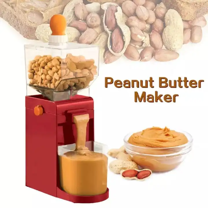 Peanut Butter Maker Machine – Compact Home Nut Grinder for Roasted Nuts, Almond Butter, Sesame Paste & More, Adjustable Texture, Durable & Easy to Use, Kitchen Essential