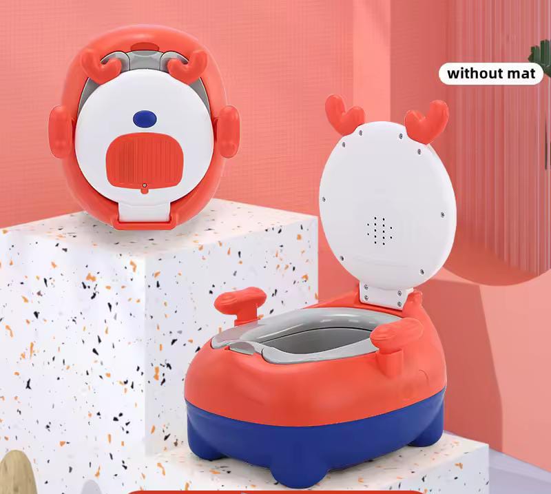 Toddler Training Potty with Detachable Lid & Non-Slip Base – Portable, Easy-to-Clean Toilet Trainer for Kids – Safe, Durable, Lightweight & Fun Design