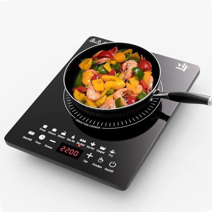 Sokany 2200Watts Countertop Electric Induction Cooker hot plate and Burner with Multi-Function Smart Touch Cooktop Panel, LED Display Timer