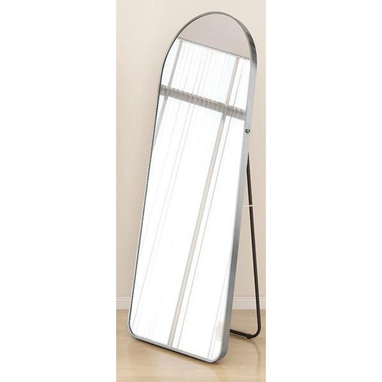 Full Body Dressing Mirror with Metal Stand & Aluminum Frame (5.5kg) - 40x150cm Large Standing Mirror for Bedroom, Living Room & Bathroom, Wall-Mounted or Floor Arched Mirror - Model Elegance
