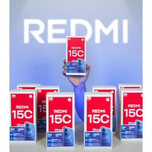REDMI 15C 128GB Storage UPTO 8GB(4+4GB Extended) Ram 6.9'' LCD 50MP Main Camera 6000mAh 33W Fast Charger Android 15 Xiaomi Hyper OS 2 Side Fingerprint smart phones
