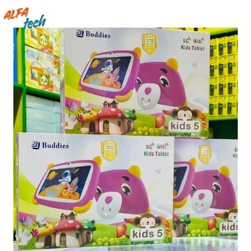 NEW ARRIVAL Buddies Kids 5 Study Tablet 5G – 8GB RAM / 256GB Storage | WiFi + SIM + Memory Card Slot | Android Learning Tab