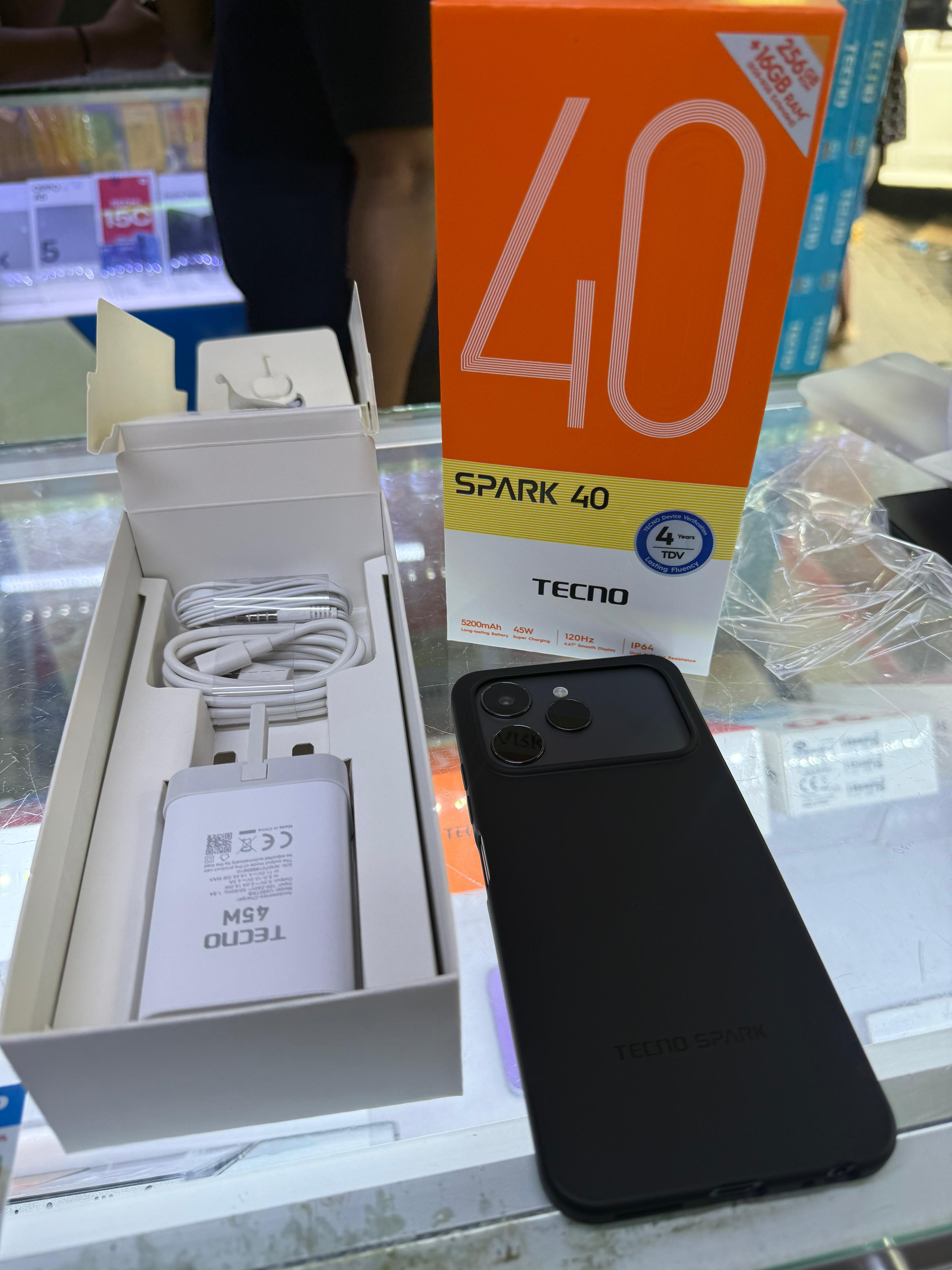 🔥[BLACK FRIDAY DEAL] Tecno Spark 40 – 256GB/128GB ROM + Up To 16GB RAM (8+8) – 6.67” 120Hz Display, 50MP AI Camera, 8MP Selfie, Android 14, 45W Fast Charging, 5200mAh Battery, Side Fingerprint