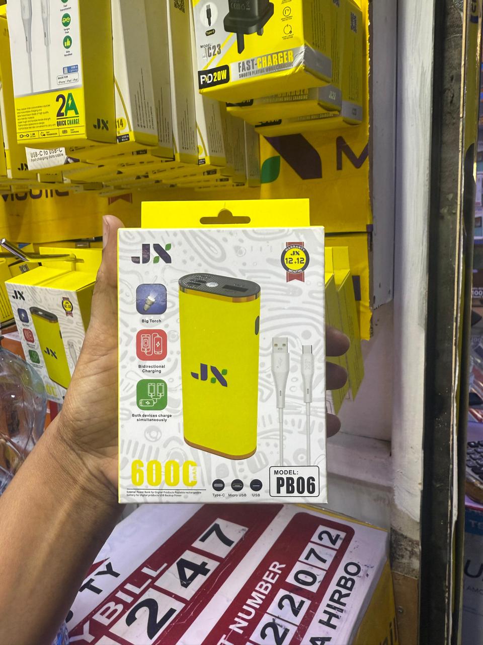 JX Power Bank 6000mAh 10000mAh | PB06 PB10 Dual USB Fast Charge | LED Display | Portable Battery Pack | Black Friday Offer 🔋