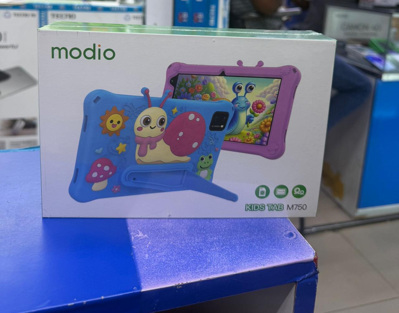 🎁🔥 MODIO M750 Kids Tablet (2025 Edition) | 6GB+256GB | 7" HD Display | 4G LTE + WiFi | Dual Camera | Kid-Proof Case | Parental Control | Educational Learning Tab | Black Friday Deals 💥