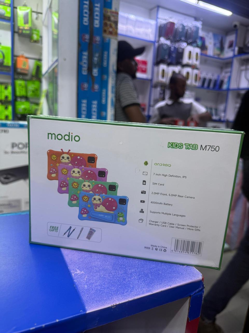 🎁🔥 MODIO M750 Kids Tablet (2025 Edition) | 6GB+256GB | 7" HD Display | 4G LTE + WiFi | Dual Camera | Kid-Proof Case | Parental Control | Educational Learning Tab | Black Friday Deals 💥