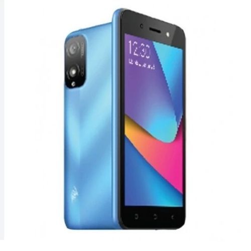 Itel A18 – 32GB ROM + 1GB RAM, 5.0" Display, Android 11 (Go), 2400mAh Battery, Dual SIM, 5MP Camera, Quad-Core Processor, Smart 4G Smartphone – Black/Blue