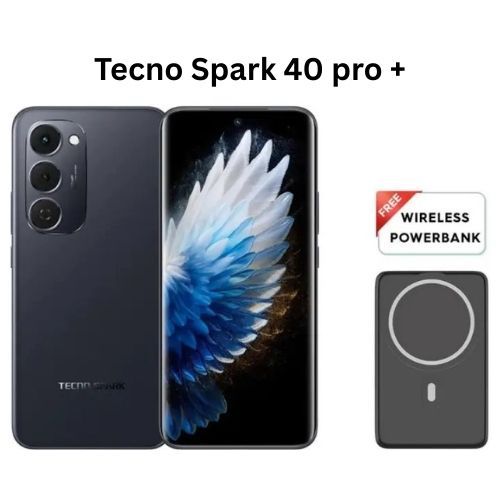 [BRAND NEW] Tecno Spark 40 Pro Plus 6.78" Curved AMOLED Screen, Upto 16GB RAM+256GB ROM, 5200mAh Battery, Android 15, 50MP+13MP Camera, 45W Fast Charging, - Smartphones + Free Power Bank