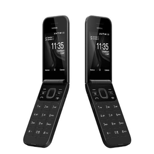 Nokia 2720 Flip Mobile, Mobile Phone, Dual Screen, Equipped with 4G Internet - Long Battery Life - Compact and Strong Dual Sim Card 4 GB Internal Memory, 512 MB RAM, Dual SIM Featured phone