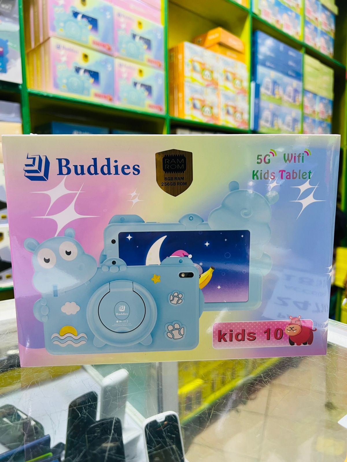 NEW ARRIVAL BUDDIES KIDS 10 STUDY TABLET 5G WIFI TABLETS 8GB RAM / 256GB ROM STORAGE With BOTH SIM CARD SLOT AND MEMORY CARD SLOT, ANDROID TAB FOR LEARNING AND FUN