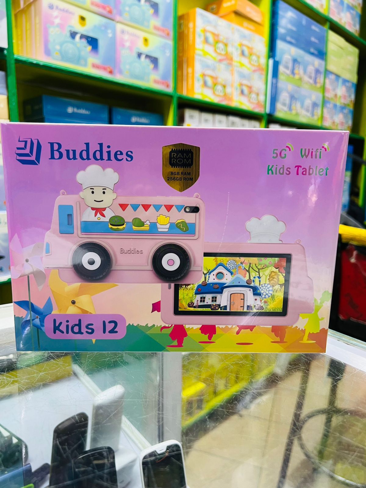 [NEW ARRIVAL] BUDDIES KIDS 12 STUDY TABLET 5G WIFI TABLETS 8GB RAM / 256GB ROM STORAGE With BOTH SIM CARD SLOT AND MEMORY CARD SLOT, ANDROID TAB FOR LEARNING AND FUN, Children tablet