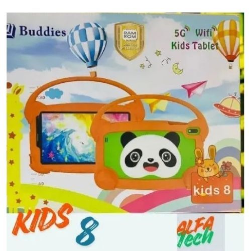 NEW ARRIVAL BUDDIES KIDS 8 STUDY TABLET 5G WIFI TABLETS 8GB RAM / 256GB ROM STORAGE With BOTH SIM CARD SLOT AND MEMORY CARD SLOT, ANDROID TAB FOR LEARNING AND FUN
