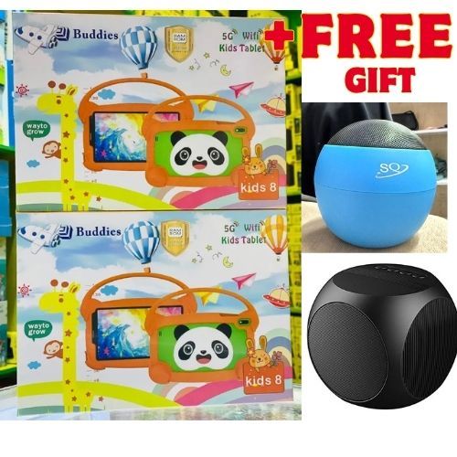 NEW ARRIVAL BUDDIES KIDS 8 STUDY TABLET 5G WIFI TABLETS 8GB RAM / 256GB ROM STORAGE With BOTH SIM CARD SLOT AND MEMORY CARD SLOT, ANDROID TAB FOR LEARNING AND FUN