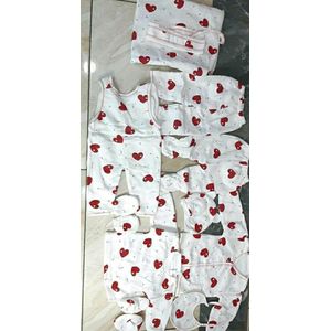 11 Pieces Unisex Newborn Baby Receiving Set – Clothes & Accessories Gift Pack