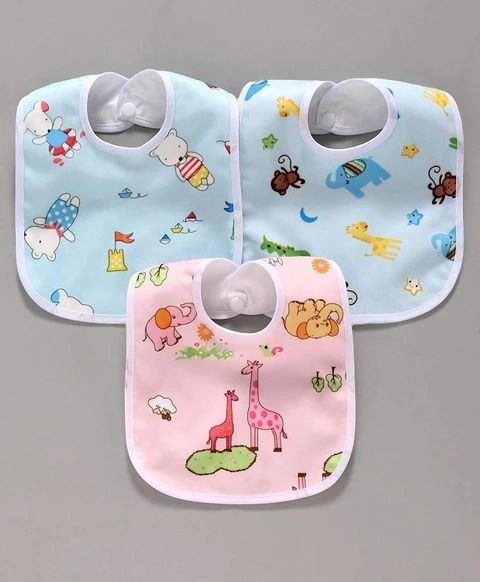 3-Pack Soft Baby Bibs – Absorbent, Washable & Comfortable Feeding Set