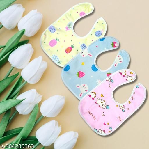 3-Pack Soft Baby Bibs – Absorbent, Washable & Comfortable Feeding Set