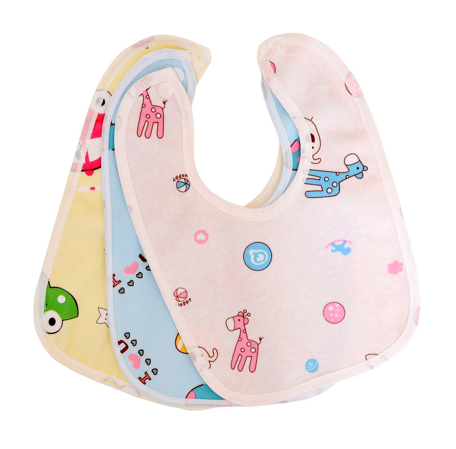 3-Pack Soft Baby Bibs – Absorbent, Washable & Comfortable Feeding Set
