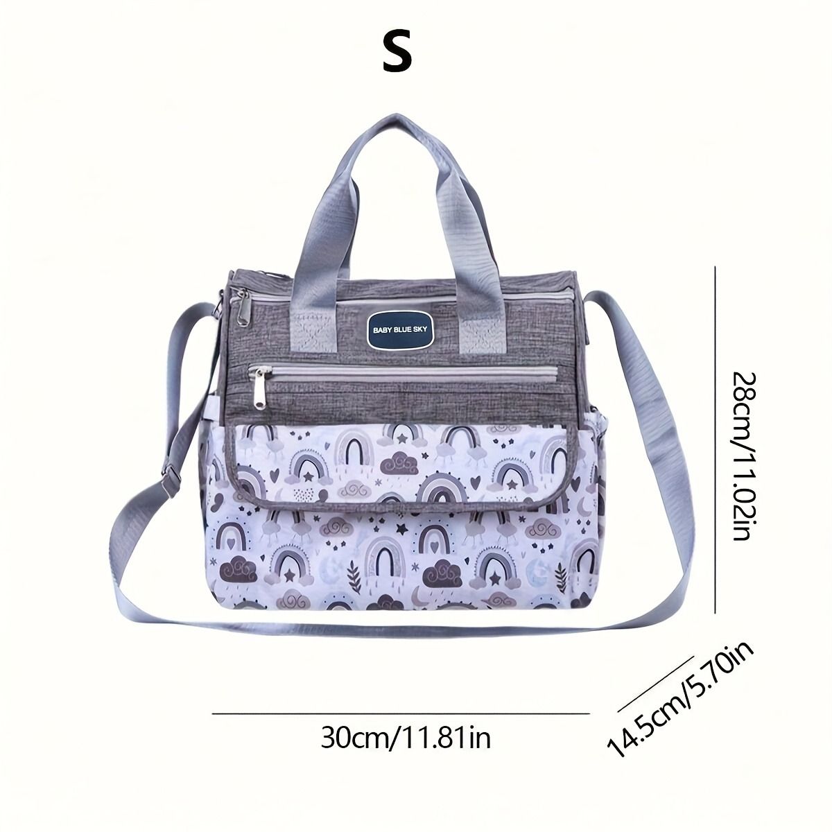 5 Pcs Multifunctional Set Baby Changing Diaper Nappy Bag Maternity Mummy Handbag big size waterproof with assorted cartoon decoration